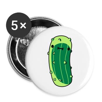 small cucumber with - Buttons large 2.2''/56 mm (5-pack) - white - Front