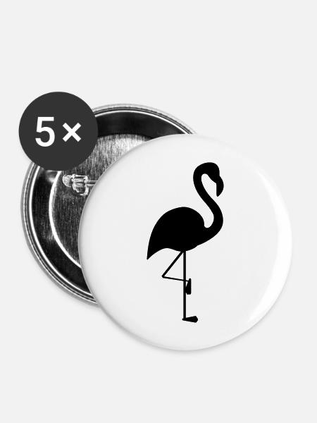 flamingo design - Buttons groß 56 mm (5er Pack) - Weiß