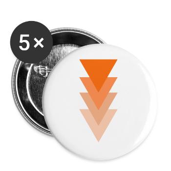 triangle of shades of the color orange - Buttons large 2.2''/56 mm (5-pack) - white - Front