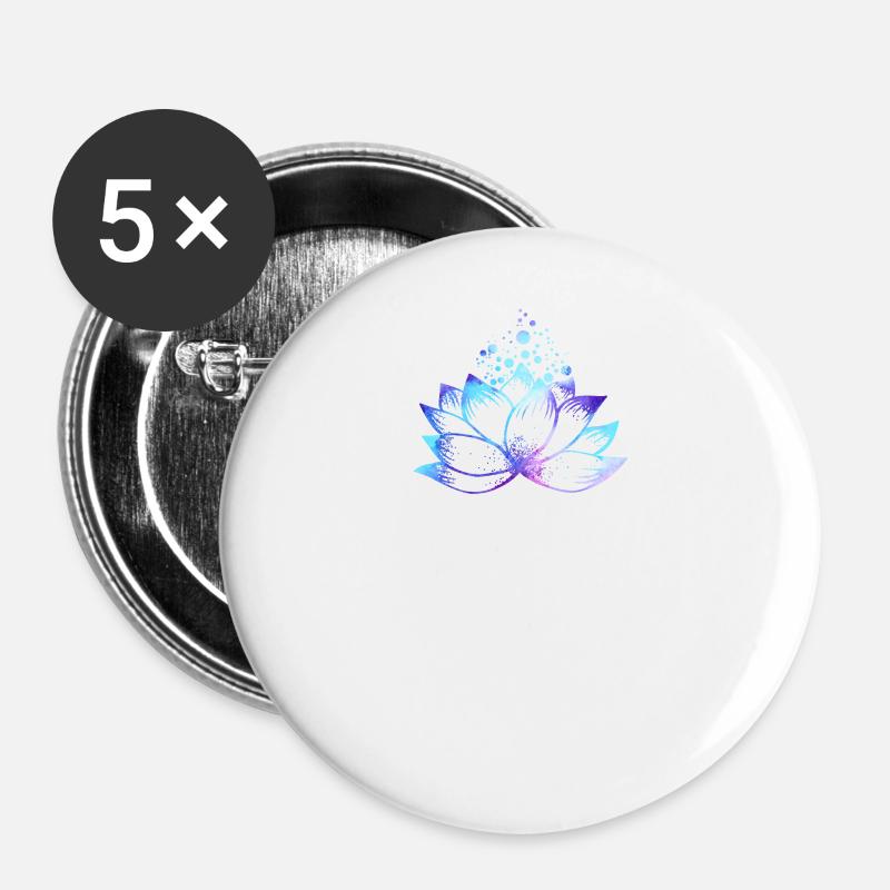 Namaste 2 - Buttons groß 56 mm (5er Pack) - Weiß
