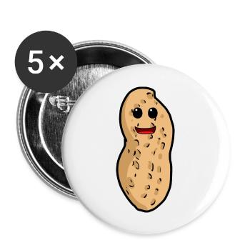 Peanut Nut Children Child Nut Toddler Baby - Buttons large 2.2''/56 mm (5-pack) - white - Front