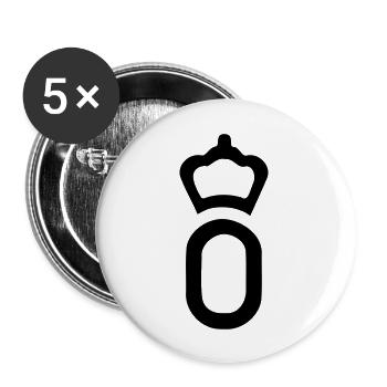 Oldenburger - Buttons groß 56 mm (5er Pack) - Weiß - Vorne