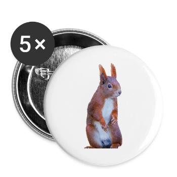 Eichhönchen - Lot de 5 grands badges (56 mm) - blanc - Devant