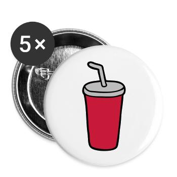 Mug Restaurant - Lot de 5 grands badges (56 mm) - blanc - Devant