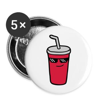 Lunettes de soleil Pixel Cola - Lot de 5 grands badges (56 mm) - blanc - Devant