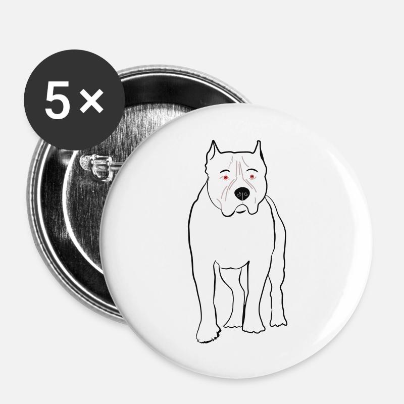 Power dog - Buttons large 2.2''/56 mm (5-pack) - white