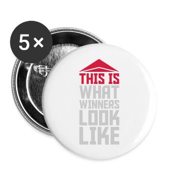 What Winners Look Like - Buttons large 2.2''/56 mm (5-pack) - white - Front