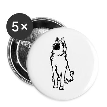 Tervuren - Buttons large 2.2''/56 mm (5-pack) - white - Front