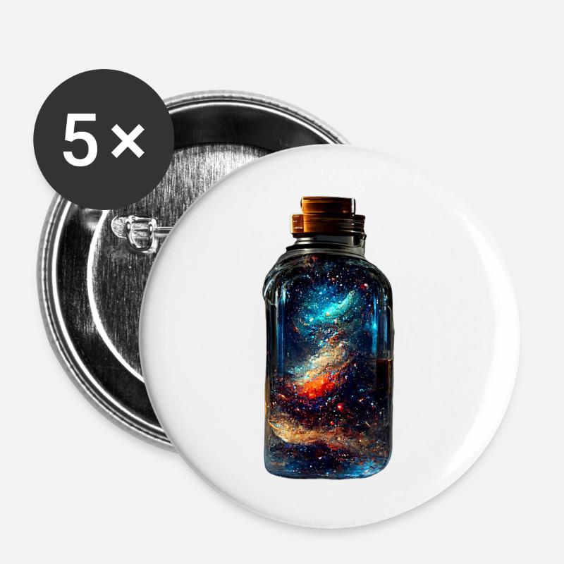 Galaxy - Buttons large 2.2''/56 mm (5-pack) - white