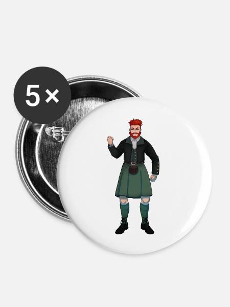 Finley - Buttons groß 56 mm (5er Pack) - Weiß