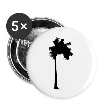 Tropical Beach Paradise Palm Sun Vector 6 - Lot de 5 grands badges (56 mm) - blanc - Devant