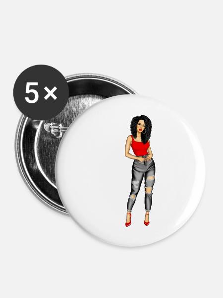 Sisters In Science - Buttons groß 56 mm (5er Pack) - Weiß