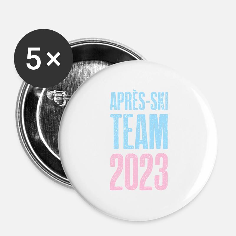 Après-Ski 2023 - Buttons large 2.2''/56 mm (5-pack) - white