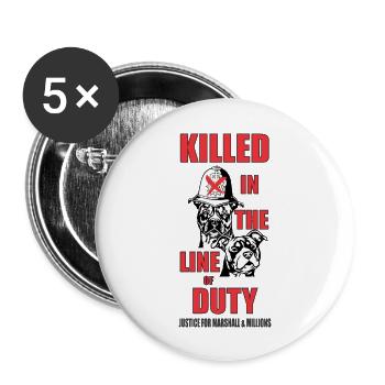 DOG 2 - Buttons large 2.2''/56 mm (5-pack) - white - Front