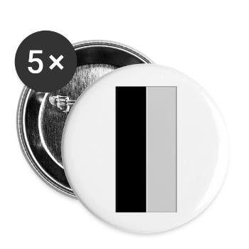 Schwarz weiss Farben - Buttons groß 56 mm (5er Pack) - Weiß - Vorne