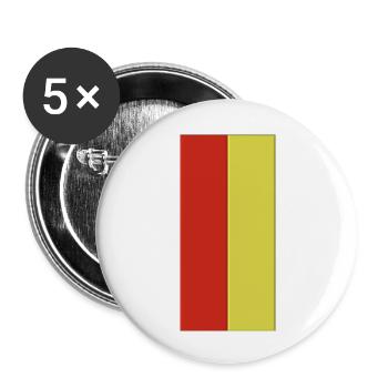 Red Yellow Colors - Buttons large 2.2''/56 mm (5-pack) - white - Front