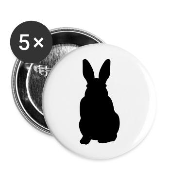 Rabbit - Buttons large 2.2''/56 mm (5-pack) - white - Front
