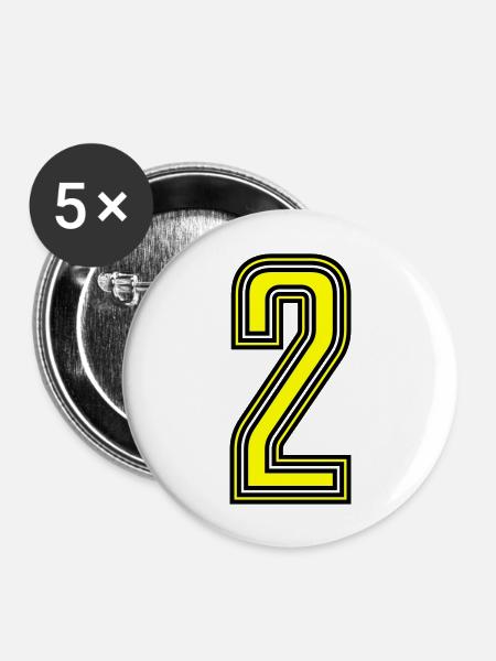 2 - Buttons groß 56 mm (5er Pack) - Weiß