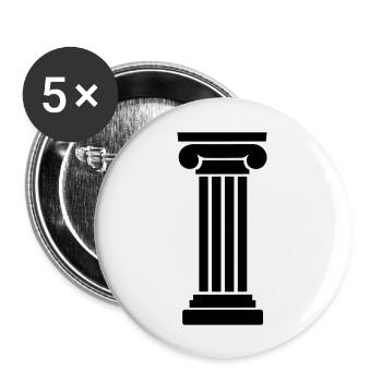 Greek Column - Buttons large 2.2''/56 mm (5-pack) - white - Front