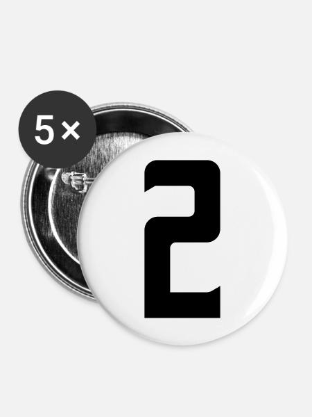 2 - Buttons groß 56 mm (5er Pack) - Weiß