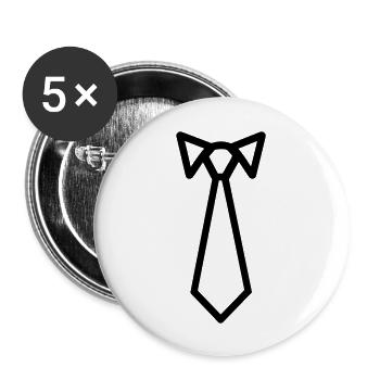 Tie - Buttons large 2.2''/56 mm (5-pack) - white - Front