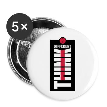 Think different. - Buttons groß 56 mm (5er Pack) - Weiß - Vorne