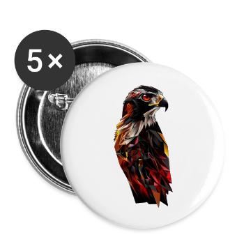 Falke - Buttons groß 56 mm (5er Pack) - Weiß - Vorne