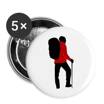 Hikers can be personalized - Buttons large 2.2''/56 mm (5-pack) - white - Front