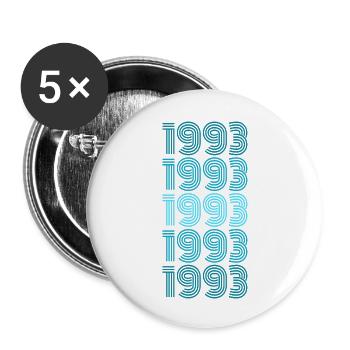 1993 - Buttons groß 56 mm (5er Pack) - Weiß - Vorne