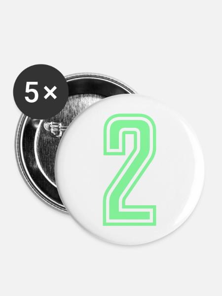 2 - Buttons groß 56 mm (5er Pack) - Weiß