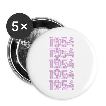Celebrations 1954 - Buttons large 2.2''/56 mm (5-pack) - white - Front