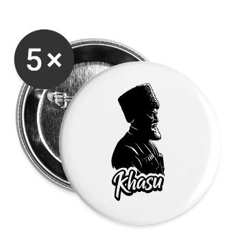 Khasu - Buttons groß 56 mm (5er Pack) - Weiß - Vorne