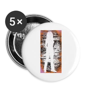 Silhouette sexy women dirty Background color - Buttons groß 56 mm (5er Pack) - Weiß - Vorne