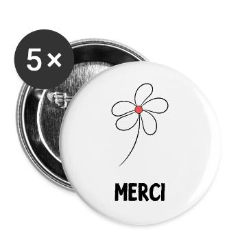 MISTRESS. HEART. MASTER. THANK YOU. THANK YOU MISTRESS. - Buttons large 2.2''/56 mm (5-pack) - white - Front
