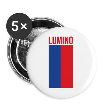 LUMINO Ticino Souvenir - Buttons large 2.2''/56 mm (5-pack) - white - Front