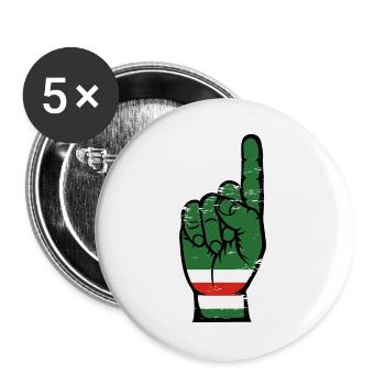 Tschetschenien Flagge Nummer 1 used - Buttons groß 56 mm (5er Pack) - Weiß - Vorne