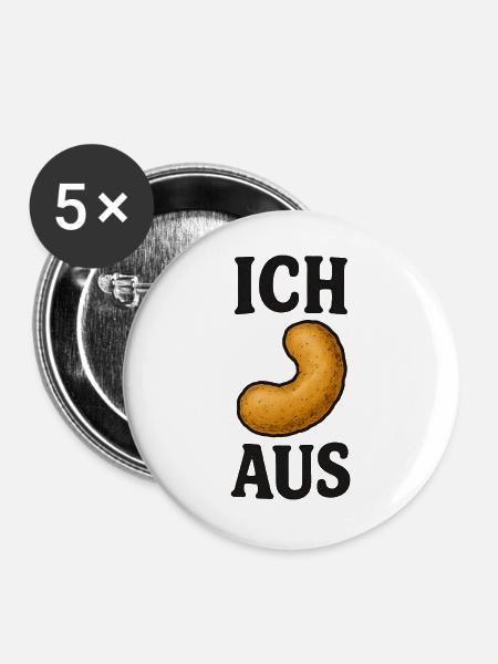 Ich Flip aus - Buttons groß 56 mm (5er Pack) - Weiß