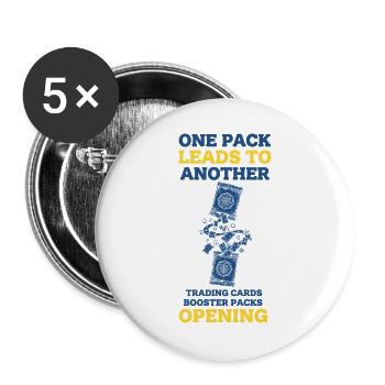 Un paquet mène à l’ouverture d’un autre cartes à collectionner - Lot de 5 grands badges (56 mm) - blanc - Devant