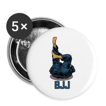 BJJ Triangle - Buttons large 2.2''/56 mm (5-pack) - white - Front