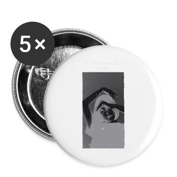 Silhouetten der Nacht - Techno Danceuse EDM - Buttons groß 56 mm (5er Pack) - Weiß - Vorne
