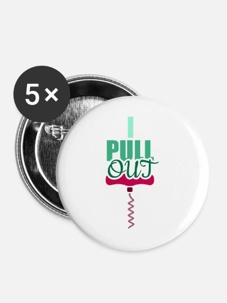 Kellner Barkeeper Ober Bar Bartender barchef - Buttons groß 56 mm (5er Pack) - Weiß