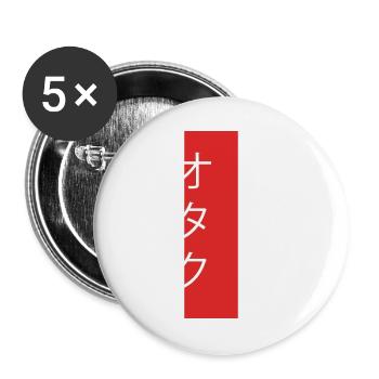 Otaku - Minimalistisches Anime- und Japan-Design - Buttons groß 56 mm (5er Pack) - Weiß - Vorne