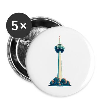 Colonius Retro - Buttons groß 56 mm (5er Pack) - Weiß - Vorne