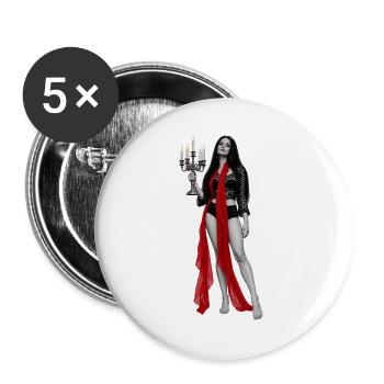 GIFTES IKON - Buttons groß 56 mm (5er Pack) - Weiß - Vorne