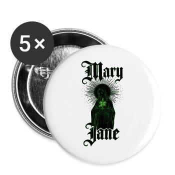 Mary_color_green_nowe1 - Buttons groß 56 mm (5er Pack) - Weiß - Vorne