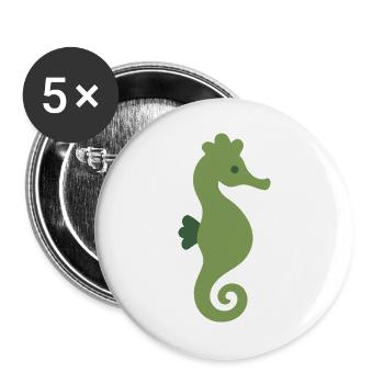 Seepferdchen Meeresleben Geschenkidee Illustration - Buttons groß 56 mm (5er Pack) - Weiß - Vorne