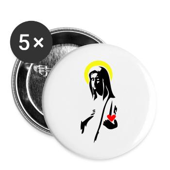 Maria - Buttons large 2.2''/56 mm (5-pack) - white - Front