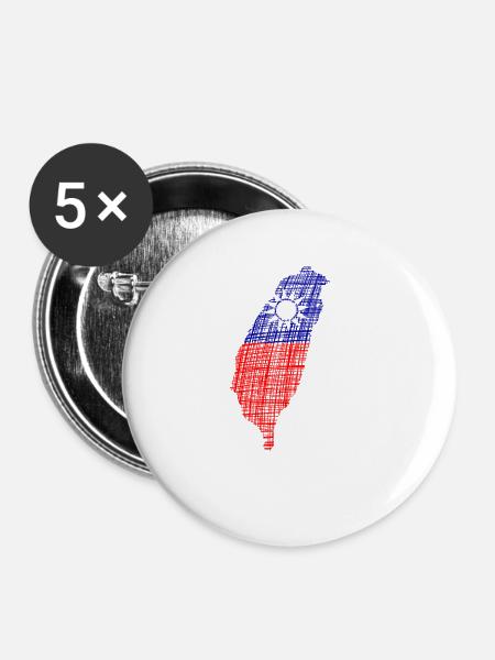 Taiwan - Buttons groß 56 mm (5er Pack) - Weiß