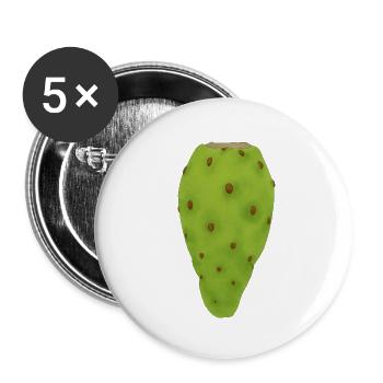 Figuier de Barbarie - Figuier de Barbarie Vert - Lot de 5 grands badges (56 mm) - blanc - Devant