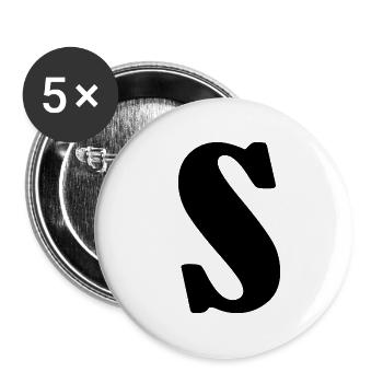 S - Buttons large 2.2''/56 mm (5-pack) - white - Front